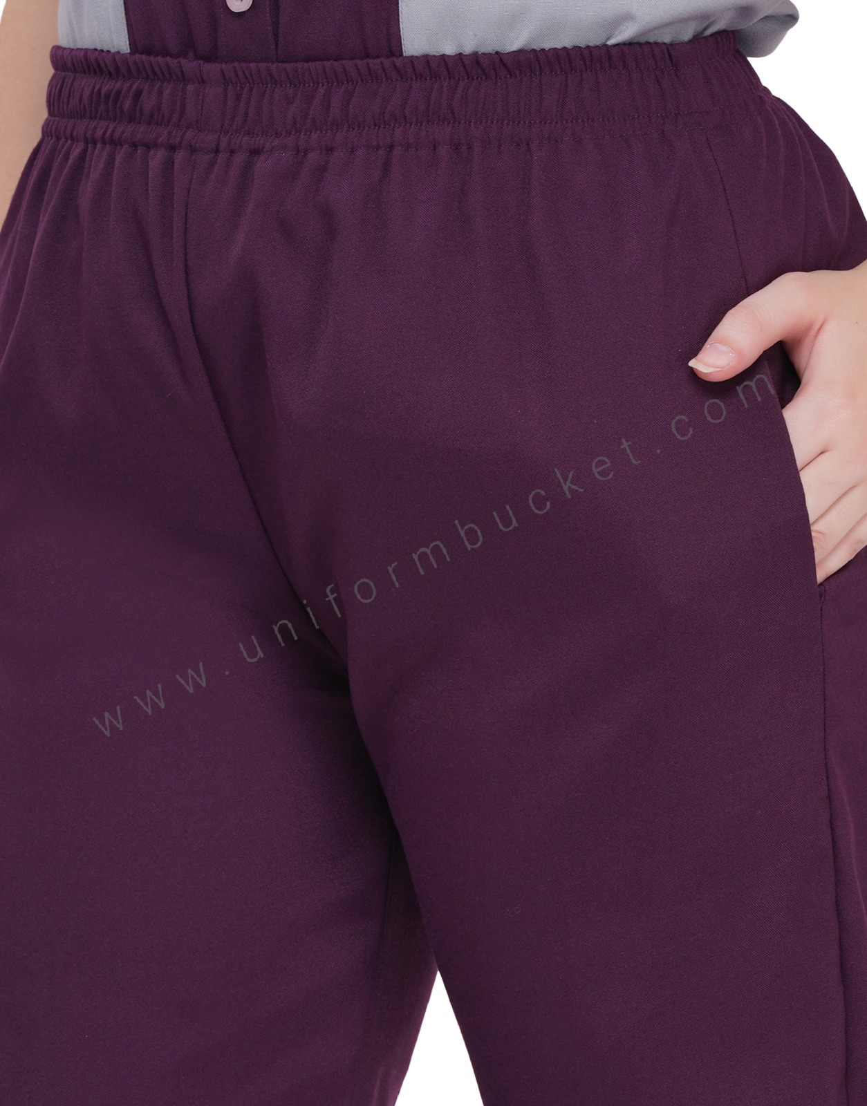 DARK MAGENTA FULL ELASTIC  FEMALE LOOSE PAJAMA thumbnail 4